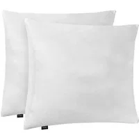 LILENO HOME Microfaserkissen - geeignet für Allergiker, in verschiedenen Größen - Made in Germany, Füllung: 100% Polyester, Rückenschläfer, Seitenschläfer, Bauchschläfer, Set, 2er Set, Kissen 50x50 cm mit Reißverschluss, als Bettkissen oder Dekokisse