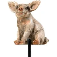 colourliving Tierfigur Dekorativer Gartenstecker – Blumen u. Pflanzenstecker (Modell wählen) (1 St), Verfügbare Varianten: Ferkel, Igel, Eule Braun, Eule Weiß