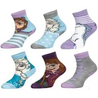 Disney Frozen Feinsocken 6x Anna+Elsa Die Eiskönigin Strümpfe Kindersocken 23/26 27/30 31/34