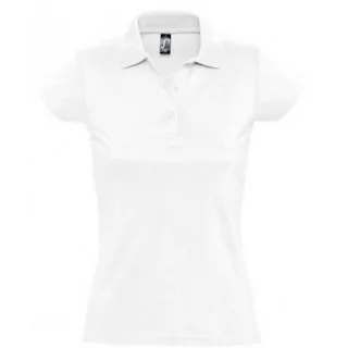 SOLS Damen/Damen Prescott Kurzarm-Jersey-Poloshirt (Weiß)