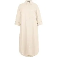 White Label Midikleid Midi-Hemdblusenkleid aus Leinen