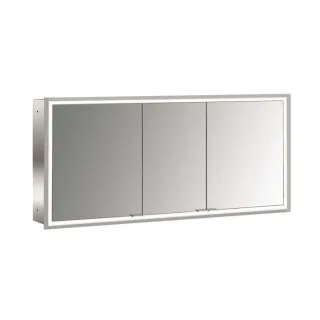 Emco prime Unterputz-Lichtspiegelschrank 949706297 1400x730mm, 3-türig, aluminium/spiegel