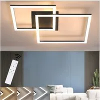 Nettlife LED Deckenleuchte LED Deckenleuchte 2 Quadrat Kristall, LED fest integriert, Warmweiß Neutralweiß Kaltweiß, Schlafzimmer Küche Esszimmer Büro