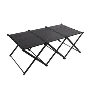 Xmund 2-in-1 Ultra-Light Outdoor Folding Shelves and Tables Camping Portable Multi Layer Shelves Table Picnic Supplies E