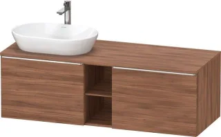 Duravit D-Neo Konsolenwaschtischunterbau wandhängend Nussbaum Matt 1400x550x459 mm - DE4950L10790000 DE4950L10790000