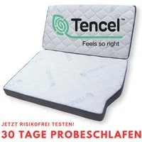 Klappmatratze für VW T5 T6 T6.1 California, 8x115x195 cm, MatratzenL.A.B®, 8 cm hoch, (Kaltschaum & Viscoschaum, Härtegrad H2 mittel), TENCEL™ Lyocell mit Velours Polsterstoff in Alcantara Optik
