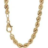 HOPLO Goldkette Goldkette Kordelkette Länge 42cm - Breite 4,5 mm - 585-14 Karat Gold, Made in Germany