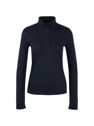 Marc Cain Sports - Langarm-Shirt mit Stehkragen navy - Gr. - 42