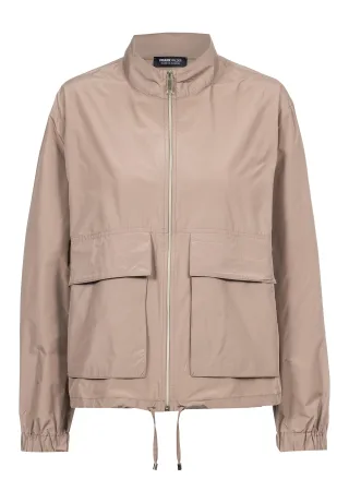FRANK WALDER - Leichtjacke SALTED TANGERINE mit Kordelzug am Saum affogato - Gr. - 48