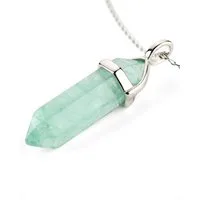 LAVISA Kette mit Anhänger LAVISA Obelisk Edelstein Halskette silber, echte Kristalle, Naturstein, Edelstein Halskette Schmuck Kristall Naturstein Edelsteinkette