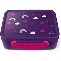 ergobag Trinkflasche Kunststoff Brotdose Regenbogen, Brotbox, Lunchbox, Pausenbox, Snackbox
