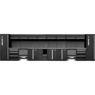 KS TOOLS Werkstatt-Schranksystem, gerade, 6640 x 500 mm, Variante 2 - 866.6250