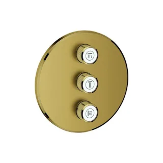 Grohe Grohtherm Smartcontrol Fertigmontageset 29122GN0 cool sunrise gebürstet, rund, UP-Ventil 3-fach