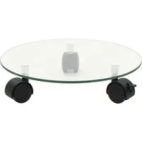 vidaXL Blumenständer, Pflanzenständer mit Rollen 2 Stück Hartglas 28 cm Rund