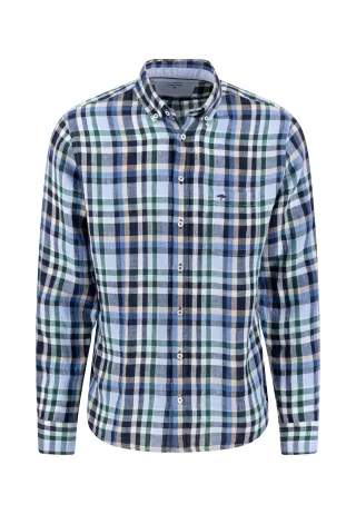 FYNCH-HATTON - Linen Check, B.D., 1/1 pine green - Gr. - XXL