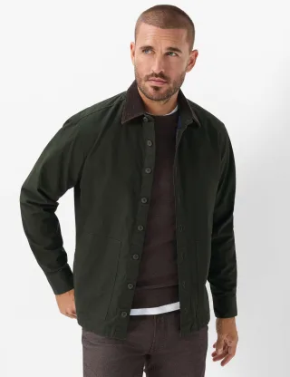 Brax Herren Overshirt Style KAY pine, grün, Gr. XL
