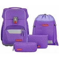 Step by Step Schulrucksack Step by Step BASIS Schulranzen-Set „Purple Konfetti“, 4-teilig