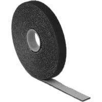 Klettband auf Rolle, 5 Meter x 13mm, Kabelbinder schwarz