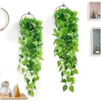 Kunstpflanze 2 Stück Kunstpflanze Hängend 105CM, Gefälschte Ivy Hängepflanzen, TUWENA, Pflanzen Hängend Wartungsfreie Plastik Hängepflanzen