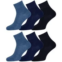OCERA Diabetikersocken 6x Socken Kurzschaft Unisex für Diabetiker geeignet und ohne Gummibund (6-Paar)