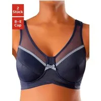 petite fleur by Lascana Entlastungs-BH (Packung, 2 Stück) ohne Bügel mit breiten, wattierten Trägern– ideal für große Größen