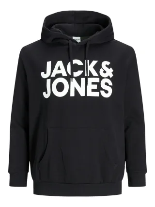 JACK&JONES - JJECORP LOGO SWEAT HOOD NOOS PLS Black
