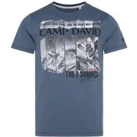 CAMP DAVID T-Shirt mit Photoprint vintage indigo