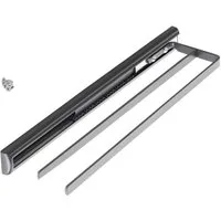 Kesseböhmer Handtuchhalter Teleskop-Handtuchauszug Handtuchstange anthrazit, 2-armig, Länge 410 mm (ausgezogen ca. 710 mm) von SOTECH