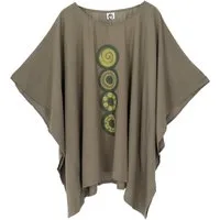 Guru-Shop Longbluse Besticktes Hippie Ponchokleid, Minikleid.. alternative Bekleidung