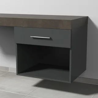 Sanipa Anbau-/Solitärschrank 2morrow (G1355) 510x600x520 Anthrazit-Matt, G135522 G135522