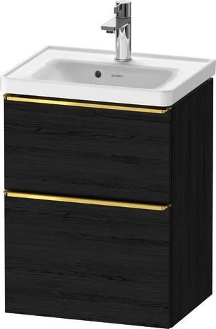 Duravit D-Neo Waschtischunterbau wandhängend Eiche Schwarz Matt 484x372x625 mm - DE4350034160000 DE4350034160000