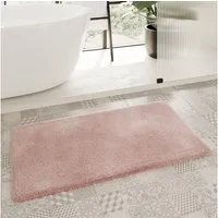 Homie Living Badematte Porto Azzurro, Höhe 30 mm, rutschhemmend beschichtet, schnell trocknend, fußbodenheizungsgeeignet, Polyester, rechteckig, Badteppich, uni, rechteckig & rund, waschbar, Badezimmerteppich