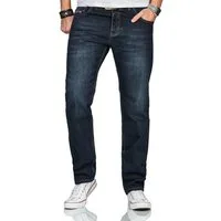Alessandro Salvarini Straight-Jeans Herren Comfort Fit – Baumwolljeans im 5-Pocket-Style Klassische Jeans aus 100 % Baumwolle mit Knopfleiste