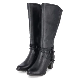 Rieker Stiefel - Gr. 36 - Schwarz - Synthetik / Kunststoff