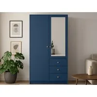 Beautysofa Kleiderschrank mit Spiegel und 3 Schubladen (Zur Auswahl: zweitürig, dreitürig oder viertürig, verschiedene Farben) Höhe 200 cm