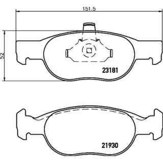 Hella Bremsbel?ge vorne Fiat Punto Lancia Y