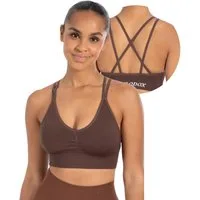 Smilodox Sport-BH Katrin, Crop Top V-Ausschnitt Fester Halt Fester Halt Yoga Alltag Sport Bra Atmungsaktiv ohne Bügel Fitness Gym Scrunch Bustier