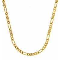 HOPLO Goldkette Goldkette Figarokette Halskette 1,9 mm - 42 cm massiv 333-8 Karat Gold, Made in Germany