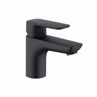 Kludi PURE & STYLE Waschtischarmatur 75 EcoPlus, o. Ablaufgarnitur mattschwarz, 403893975 403893975