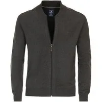 Redmond Strickjacke REDMOND Casual Herren Strickjacke College Zipper Comfort Anthrazit