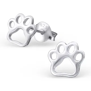 Pfoten Ohrringe aus 925 Silber