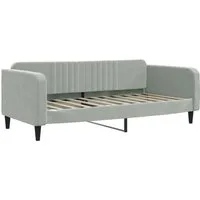 vidaXL Bett Tagesbett Hellgrau 90x190 cm Samt