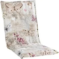 GO-DE Polsterauflage BUTTERFLY, 50 x 110 cm, Beige, für Mittellehner, (1 St), Gartenstuhlauflage für Mittellehner