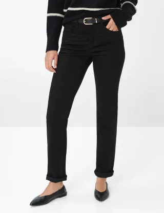 Brax Damen Five-Pocket-Hose Style MARY BLACK, schwarz, Gr. 40L
