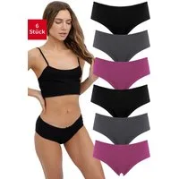 Fabio Farini Hipster Damen Panties - klassische Frauen Hipster Unterhosen aus Baumwolle (Packung, 6-St) im sportlichen Panty-Style