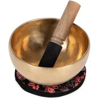 bodhi Beruhigungs- und Entspannungsgerät Tibetische Klangschale „Singing Bowl“, ca. 770g, Ø 15cm