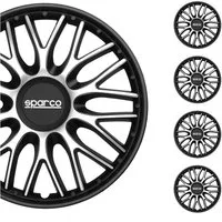 OMAC Radkappen Sparco 14 Zoll Roma Silber Grau 4tlg, (4-St) Einfache Installation, Haltbar