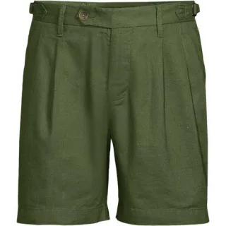 Leinenmix-Shorts, Herren,  Grün, Leinen/Baumwoll-Mischung, by Lands' End