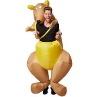 dressforfun Kostüm Selbstaufblasbares Aufsitzkostüm Känguru, Perfektes Kostüm für Fasching, Partys oder Junggesellenabschiede
