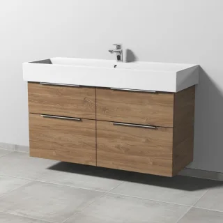 Sanipa 3way Waschtischunterbau zu Duravit Vero Air Waschtisch mit 2 Auszügen, Eiche-Kansas UM43659